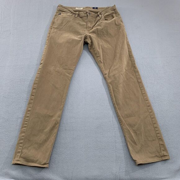 AG Adriano Goldschmied The Graduate Jeans Mens 34x32 Brown Tailored Leg Stretch - Picture 1 of 14